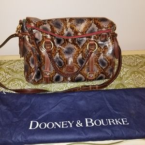 Dooney and Bourke Florentine Leather Python Satchel